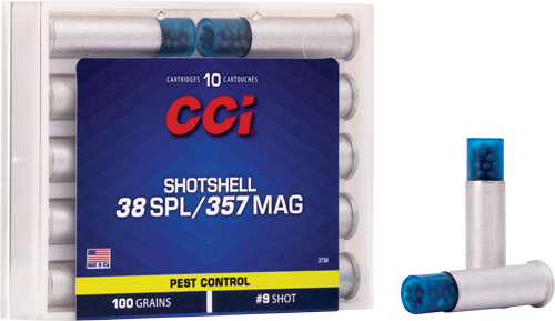 CCI SHOTSHELL 38/357 100GR #9 SHOT 10RD 20BX/CS - for sale