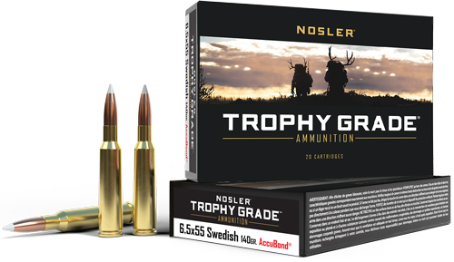 NOSLER TROPHY 6.5X55 MAUSER 140GR ACCUBOND 20RD 10BX/CS - for sale