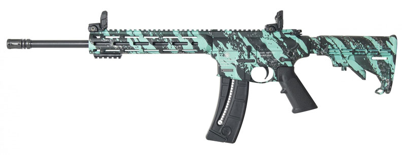 S&W M&P15-22 SPORT 22LR 16.5" 25-SH 6-POS STK ROBINS EGG BL! - for sale
