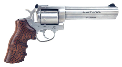 RUGER GP100 357MAG 6" AS SS HOGUE FINGER GROOVE (TALO) - for sale