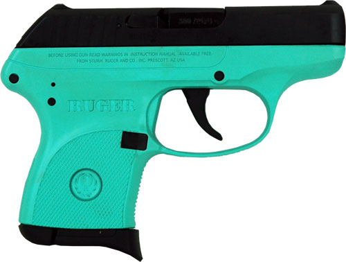 RUGER LCP 380ACP 6-SHOT FS BLUED/SLD TURQUOIS FRM (TALO) - for sale