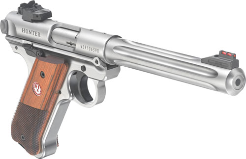 RUGER MARK IV HUNTER 22LR 6.88" FLUTED BULL AS S/S WD - for sale