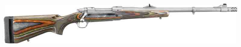 RUGER M77 GUIDE GUN W/MBS 30-06 S/S GREEN MOUNTAIN LAM. - for sale
