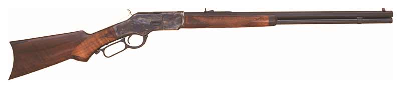 CIMARRON 1873 DELUXE 45LC 24" OCTAGON CC/BLUED PG WALNUT - for sale