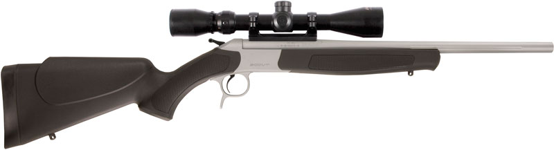 CVA SCOUT TD COMPACT 243 WIN 20" 1.5-5X32 SS/BLACK SYN< - for sale