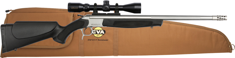 CVA SCOUT TD 35 WHELEN 25" W/BRAKE 3-9X40 SS/BLACK SYN< - for sale
