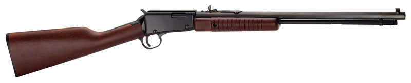 HENRY PUMP ACTION 22WMR 20.5" OCTAGON BLUED WALNUT - for sale