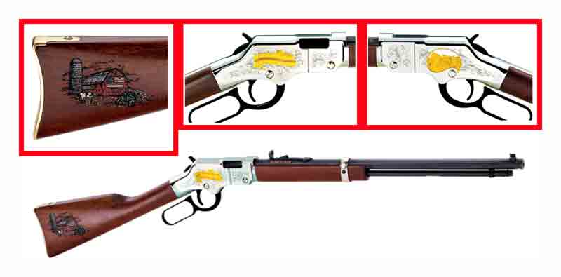 HENRY AMERICAN FARMER TRIBUTE 22S/L/LR 20" OCTAGON ENGRAVED - for sale