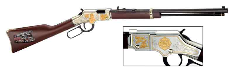 HENRY FIREFIGHTER TRIBUTE 22S/L/LR 20" OCTAGON ENGRAVED - for sale