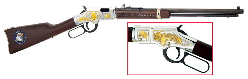 HENRY LAW ENFORCEMENT TRIBUTE 22S/L/LR 20" OCTAGON ENGRAVED - for sale
