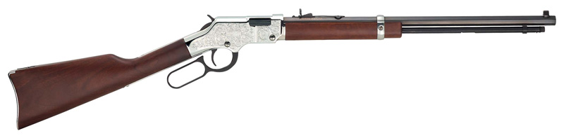 HENRY SILVER EAGLE 17HMR 20" OCTAGON WALNUT ENGRAVED - for sale