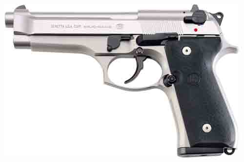 BERETTA 92FS 9MM 4.9" FS 3-DOT 15-SHOT INOX BLACK RUBBER USA - for sale