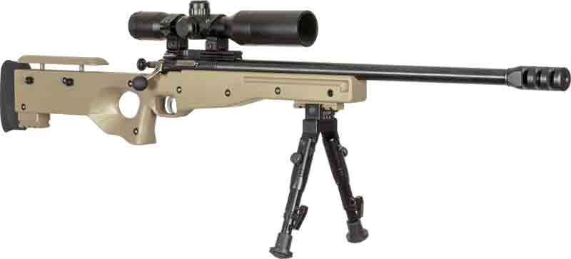 CRICKETT PRECISION RIFLE 22LR BLUED/FDE THREADED W/SCOPE - for sale