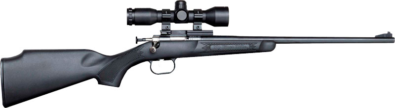 CRICKETT RIFLE G2 22LR BLUED/ BLACK SYNTH W/SCOPE AND CASE - for sale