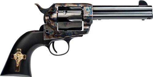 CIMARRON HOLY SMOKER 45LC FS 4.75" CC/BL GOLD CROSS BLACK - for sale