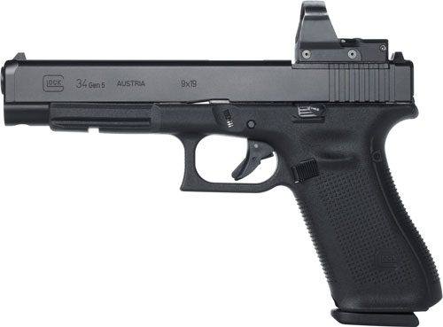 GLOCK 34 MOS 9MM GEN5 ADJ SIGHT 17RD FRONT SERRATIONS< - for sale