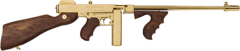 THOMPSON 1927A1 45ACP CARBINE TITANIUM GOLD W/50RD & 20RD - for sale
